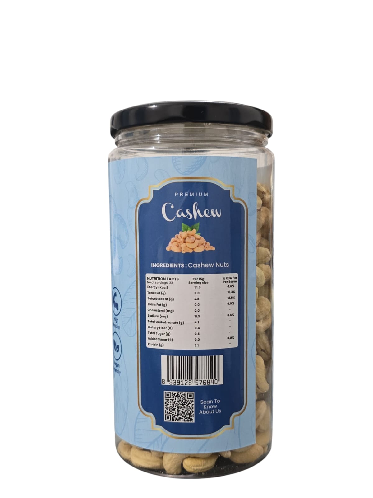 Premium Whole Cashew Nuts 450 gm