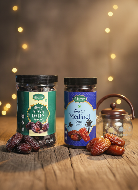 Frutex Royal Dates Duo – Medjool & Ajwa 550gm each
